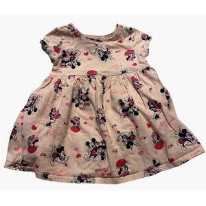 Baby GAP Disney Flutter Sleeve Dress Minnie Mouse Infant Girls Size 18 months Ve